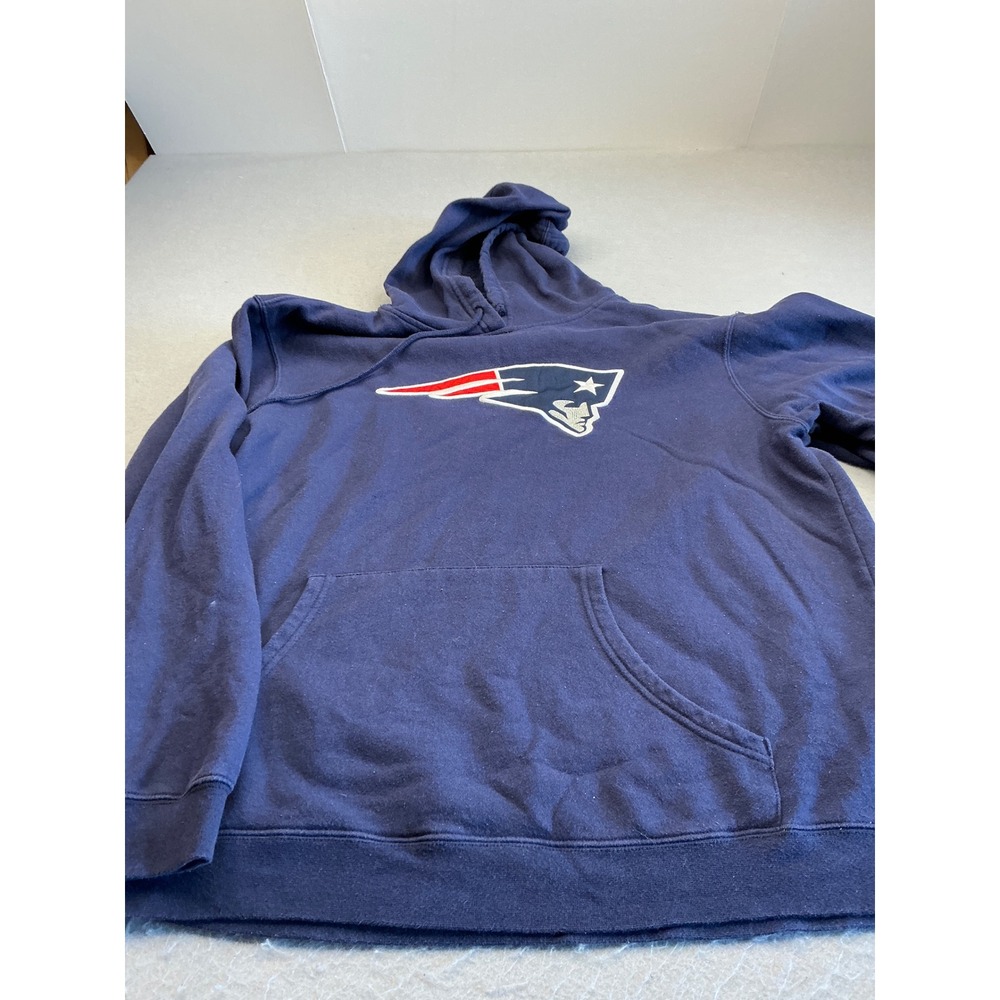 Reebok New England Patriots Hoodie Embroidered Logo Navy Blue XL NFL Football